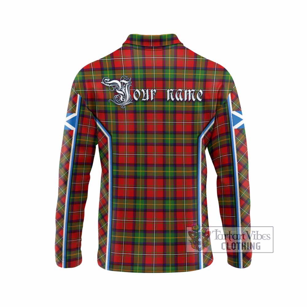 Boyd Tartan Crest Long Sleeve Polo Shirt Scotland Coat of Arm Flag Style - Tartan Vibes Clothing