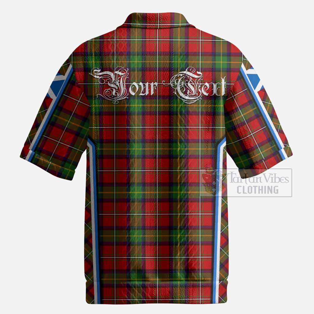 Boyd Tartan Crest Men’s Polo Sweater Top Scotland Coat of Arm Flag Style
