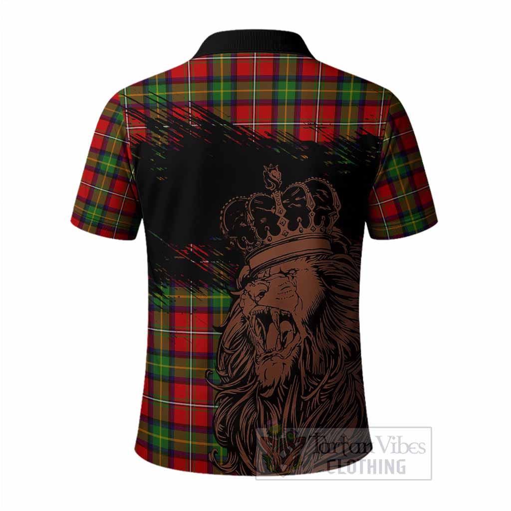 Boyd Tartan Crest Polo Shirt Crowned Lion Heritage Style