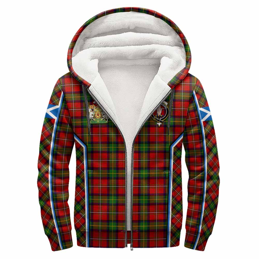 Boyd Tartan Crest Sherpa Hoodie Scotland Coat of Arm Flag Style - Tartan Vibes Clothing