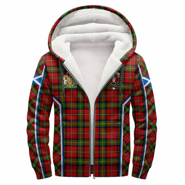 Boyd Tartan Crest Sherpa Hoodie Scotland Coat of Arm Flag Style