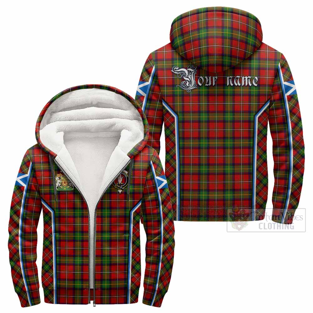 Boyd Tartan Crest Sherpa Hoodie Scotland Coat of Arm Flag Style - Tartan Vibes Clothing
