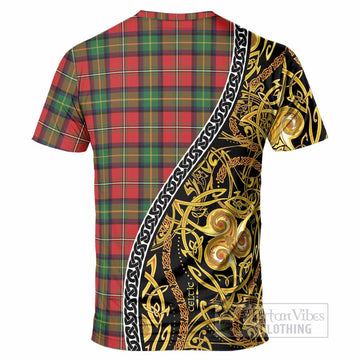 Boyd Tartan Crest T-Shirt Celtic Knot and Triple Trickle Spiral Symbols