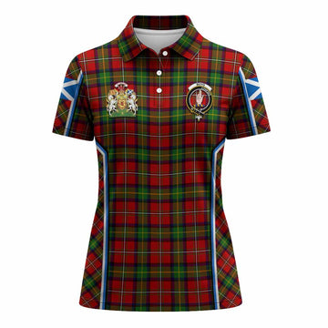 Boyd Tartan Crest Women's Polo Shirt Scotland Coat of Arm Flag Style