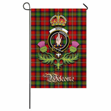 Boyd Tartan Family Crest Garden Flag Royal Thistle Welcome Style