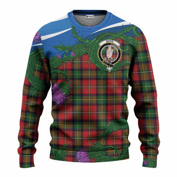 Boyd Tartan Family Crest Knitted Sweater Thistle in Minimalism