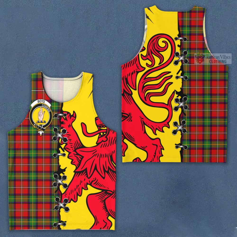 Boyd Tartan Family Crest Men Tank Top Lion Rampant Honor - Tartan Vibes Clothing