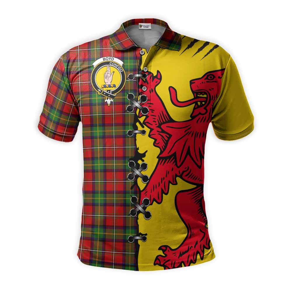 Boyd Tartan Family Crest Polo Shirt Lion Rampant Honor - Tartan Vibes Clothing