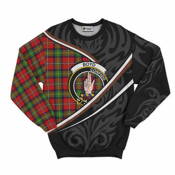 Boyd Tartan Family Crest Sweatshirt Celtic Scottish Thistle Floral - Tartan Vibes Clothing