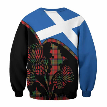 Boyd Tartan Family Crest Sweatshirt Scotland Thistle Floral Flag Style