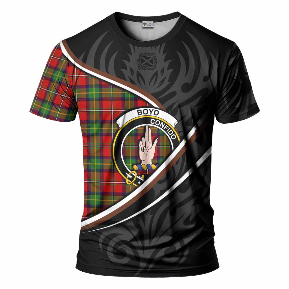 Boyd Tartan Family Crest T-shirt Celtic Scottish Thistle Floral - Tartan Vibes Clothing