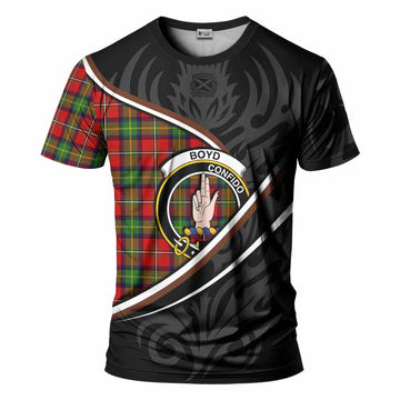 Boyd Tartan Family Crest T-shirt Celtic Scottish Thistle Floral - Tartan Vibes Clothing