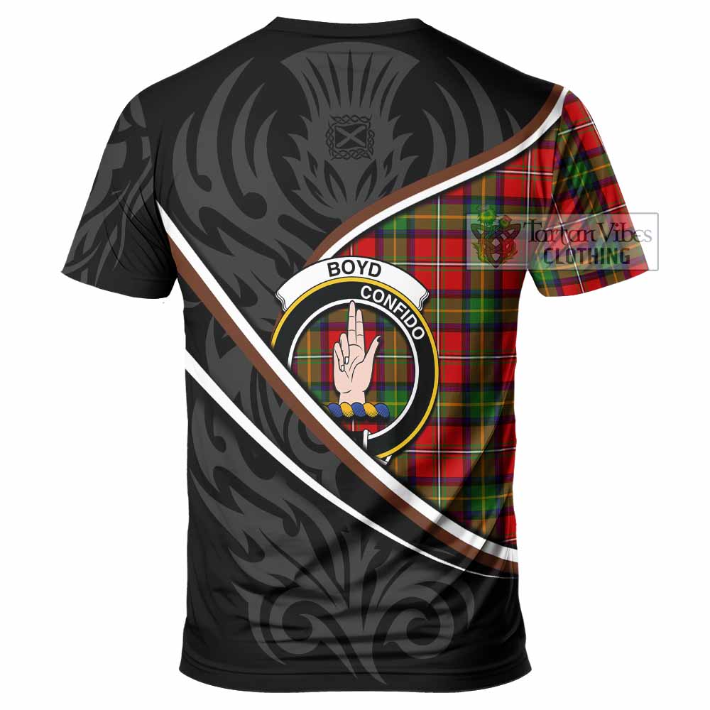 Boyd Tartan Family Crest T-shirt Celtic Scottish Thistle Floral - Tartan Vibes Clothing