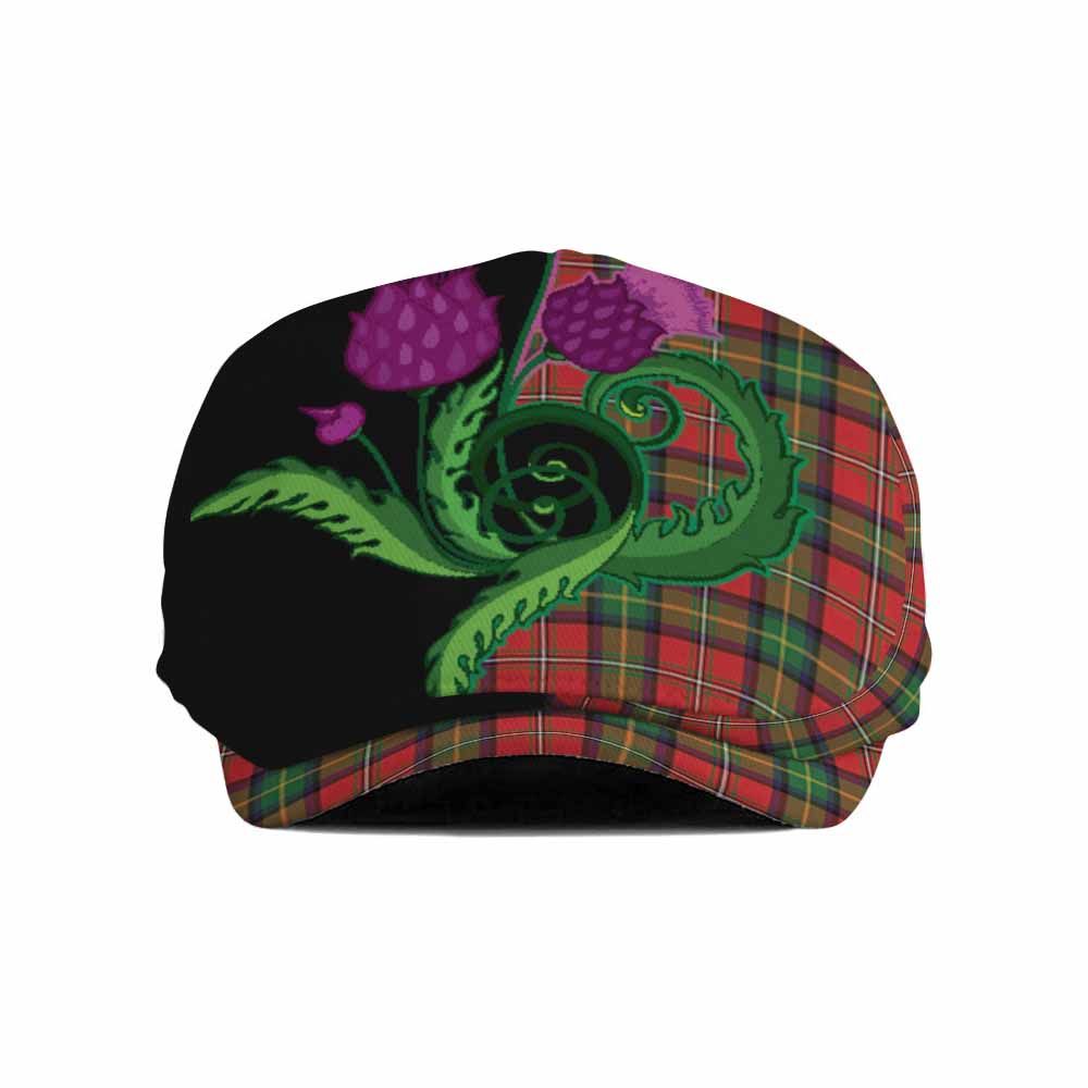 Boyd Tartan Flat Cap, Jeff Cap Traditional Scottish Thistle