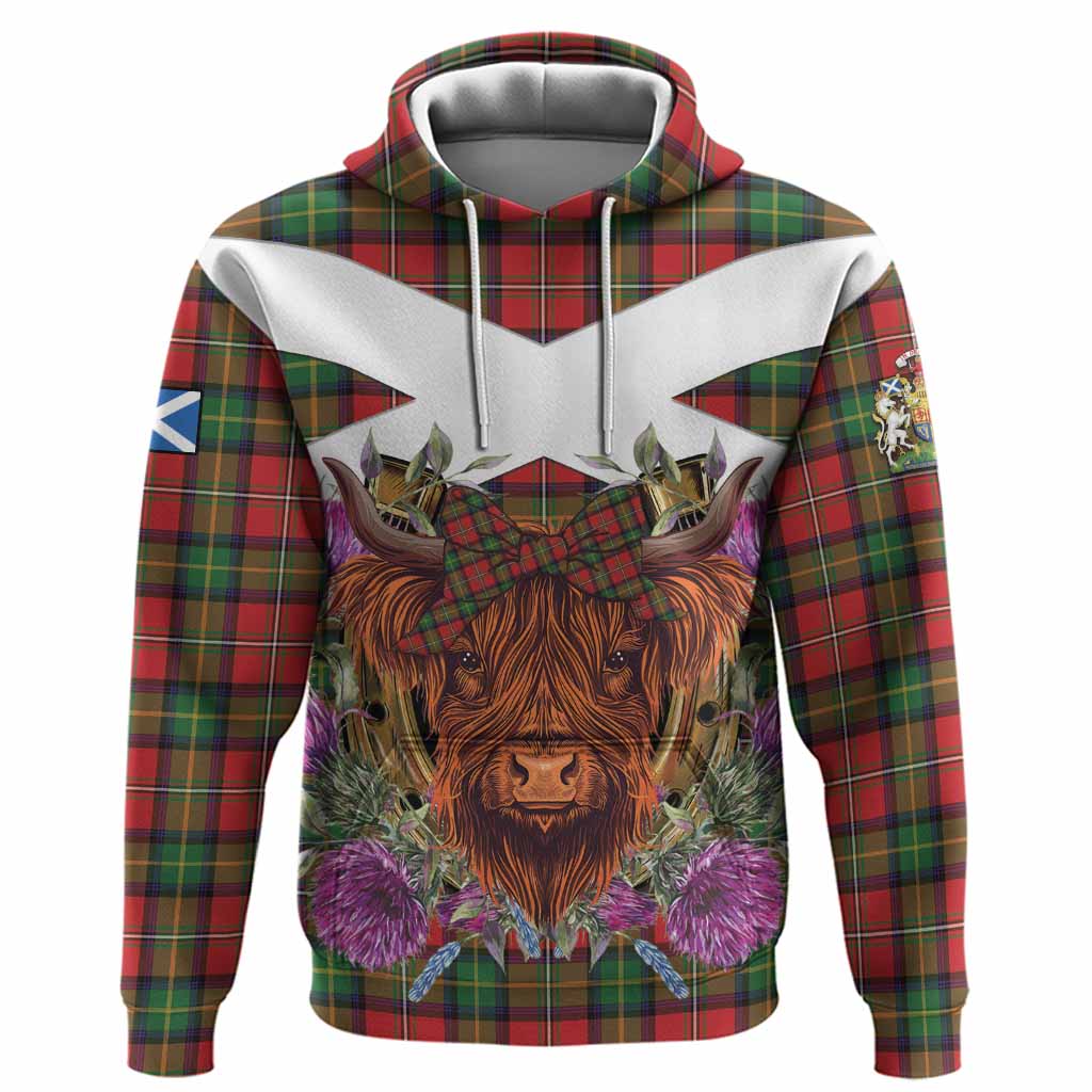 Boyd Tartan Hoodie Scottish Thistle Heilan Coo