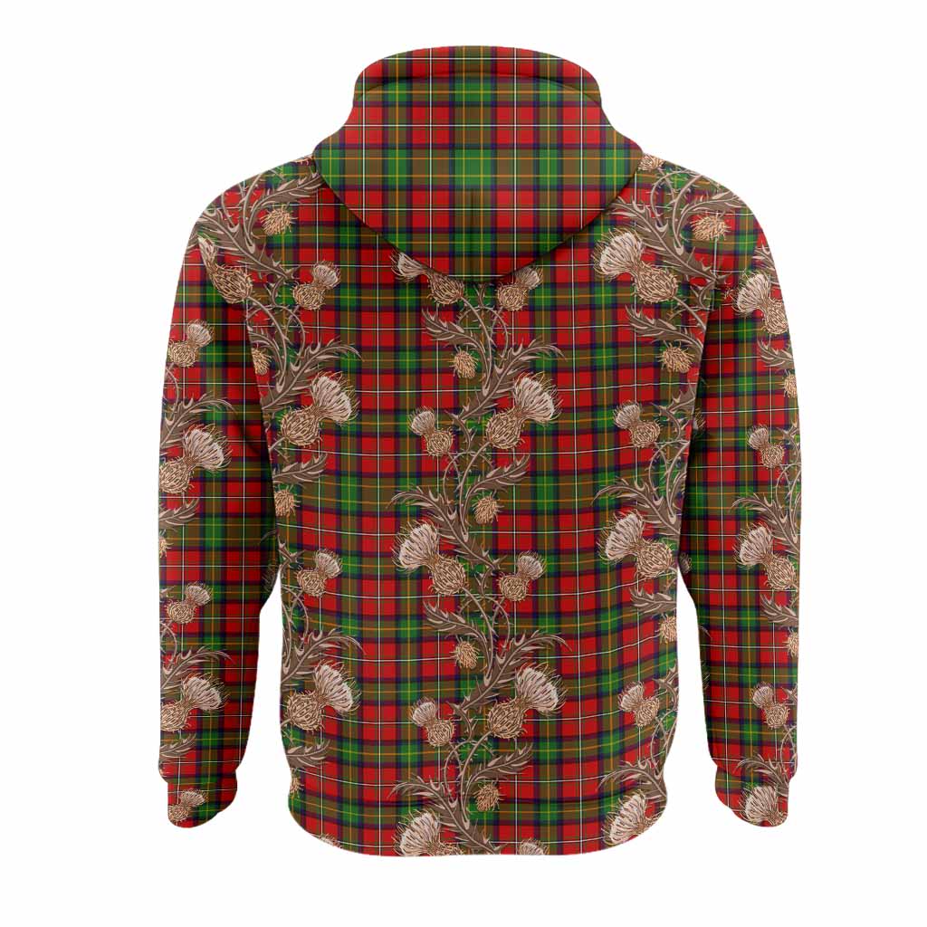 Boyd Tartan Hoodie Seamless Scottish Thistle Flowers