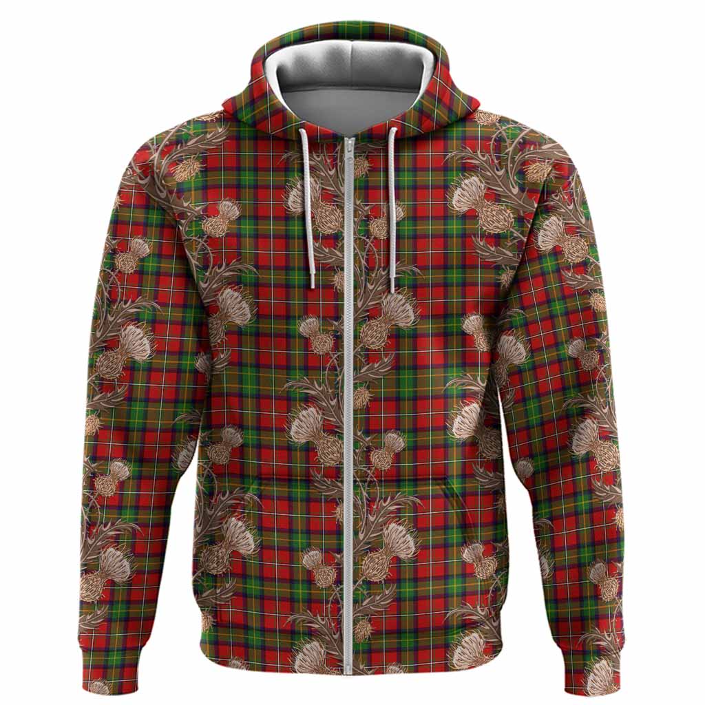 Boyd Tartan Hoodie Seamless Scottish Thistle Flowers