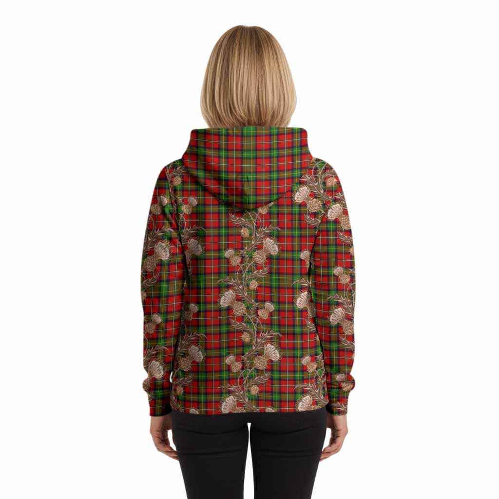 Boyd Tartan Hoodie Seamless Scottish Thistle Flowers