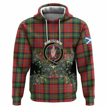 Boyd Tartan Hoodie Thistle Scottish Spirit