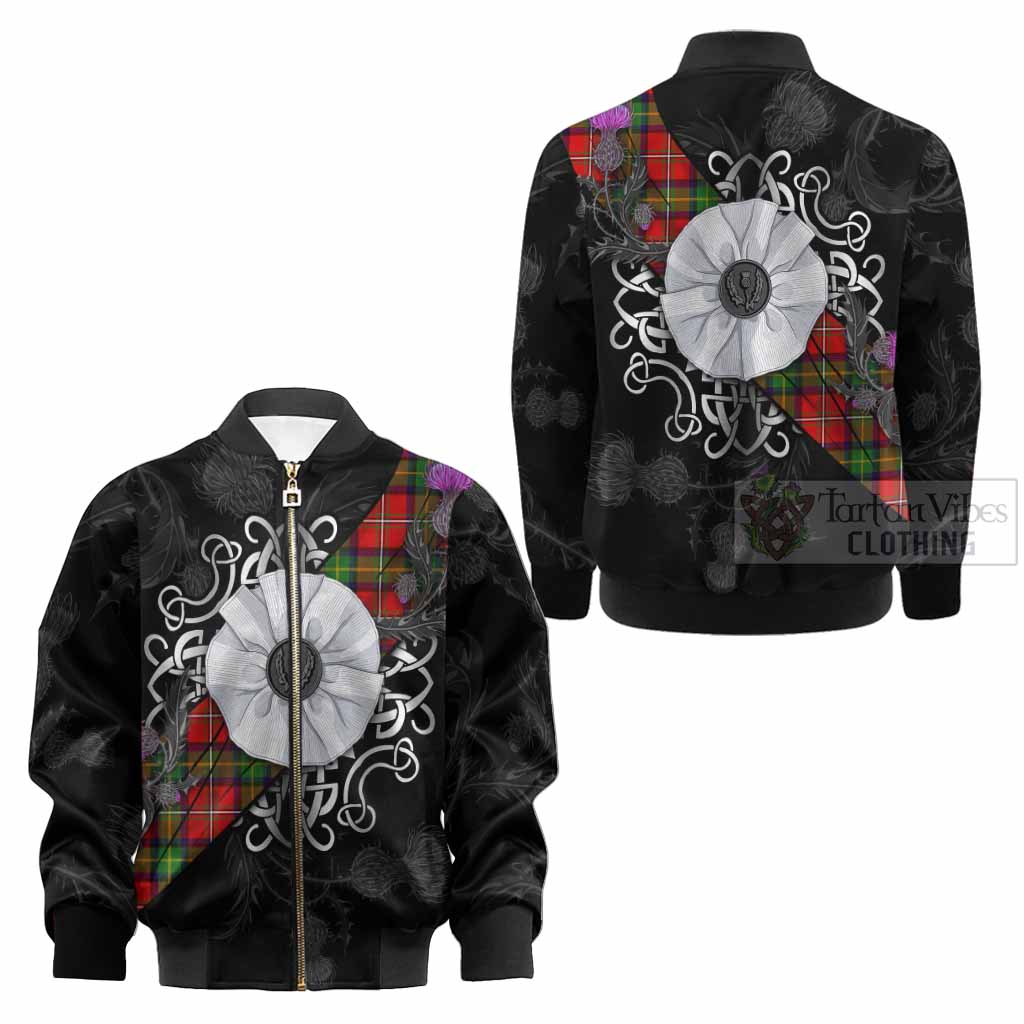 Boyd Tartan Kid Bomber Jacket Jacobite White Rose - Tartan Vibes Clothing