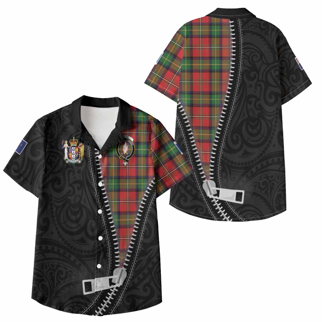 Boyd Tartan Kid Hawaiian Shirt New Zealand Pattern Unique Zipper Stylized