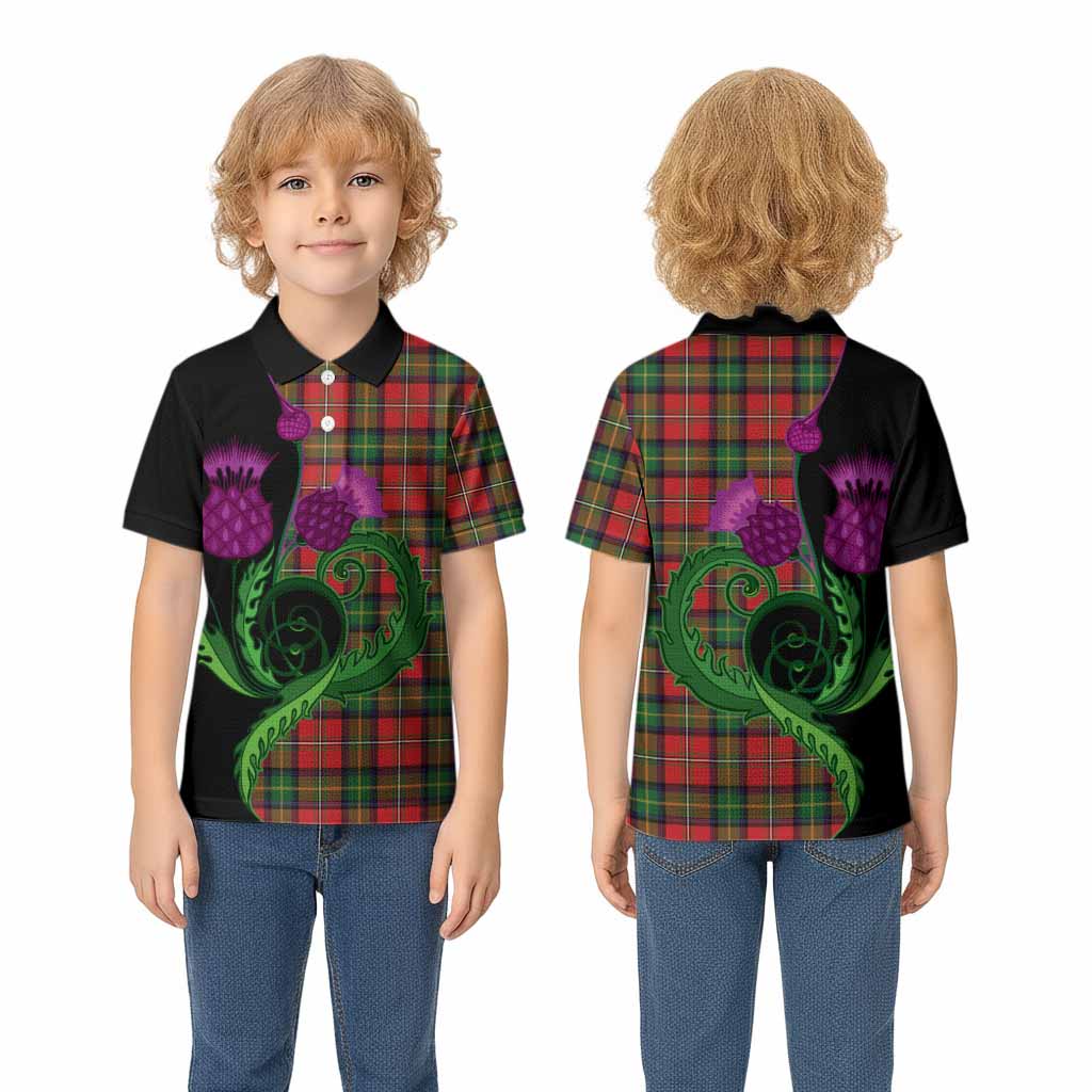 Boyd Tartan Kid Polo Shirt Traditional Scottish Thistle
