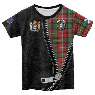 Boyd Tartan Kid T-shirt New Zealand Pattern Unique Zipper Stylized