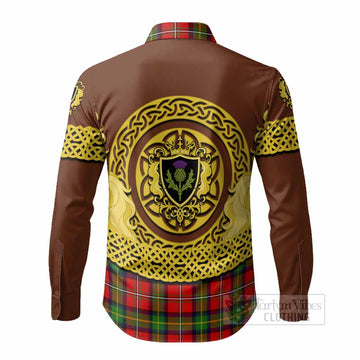Boyd Tartan Long Sleeve Button Shirts Unicorn Celtic Knot And Thistle Emblem