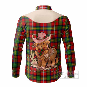 Boyd Tartan Long Sleeve Button Shirts Wee Coo Cowgirl Cute Style - Tartan Vibes Clothing