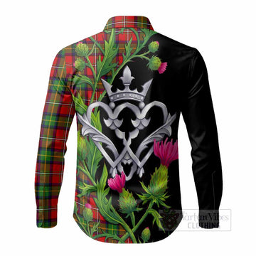 Boyd Tartan Luckenbooth Long Sleeve Button Shirts Silver Heart Crown Thistle Floral - Tartan Vibes Clothing