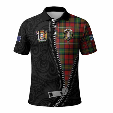 Boyd Tartan Polo Shirt New Zealand Pattern Unique Zipper Stylized