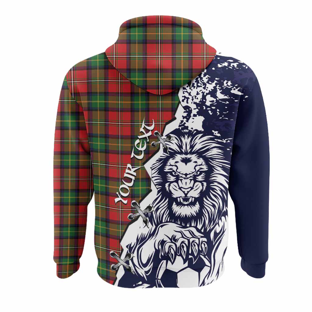 Boyd Tartan Scottish Hoodie Angry Lion With Soccer Ball Style