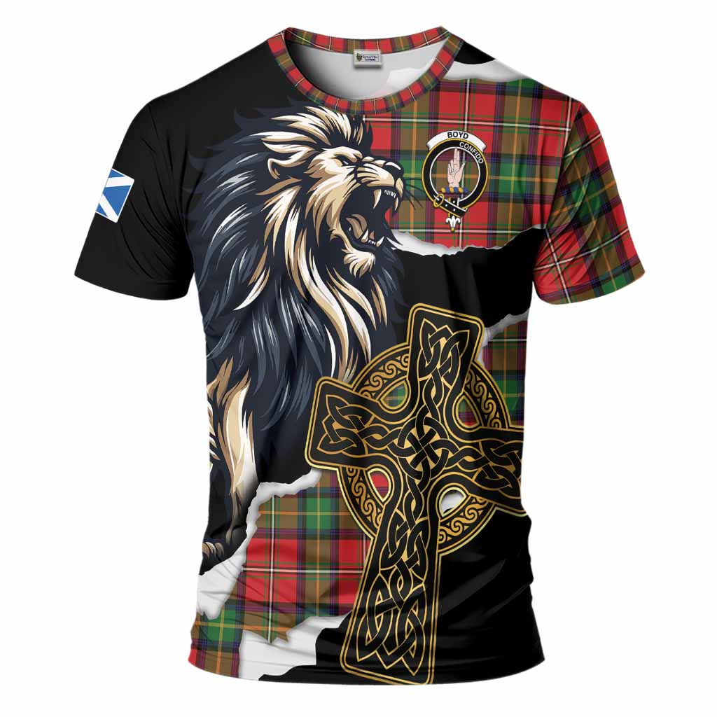 Boyd Tartan Scottish T-Shirt Lion Celtic Heritage