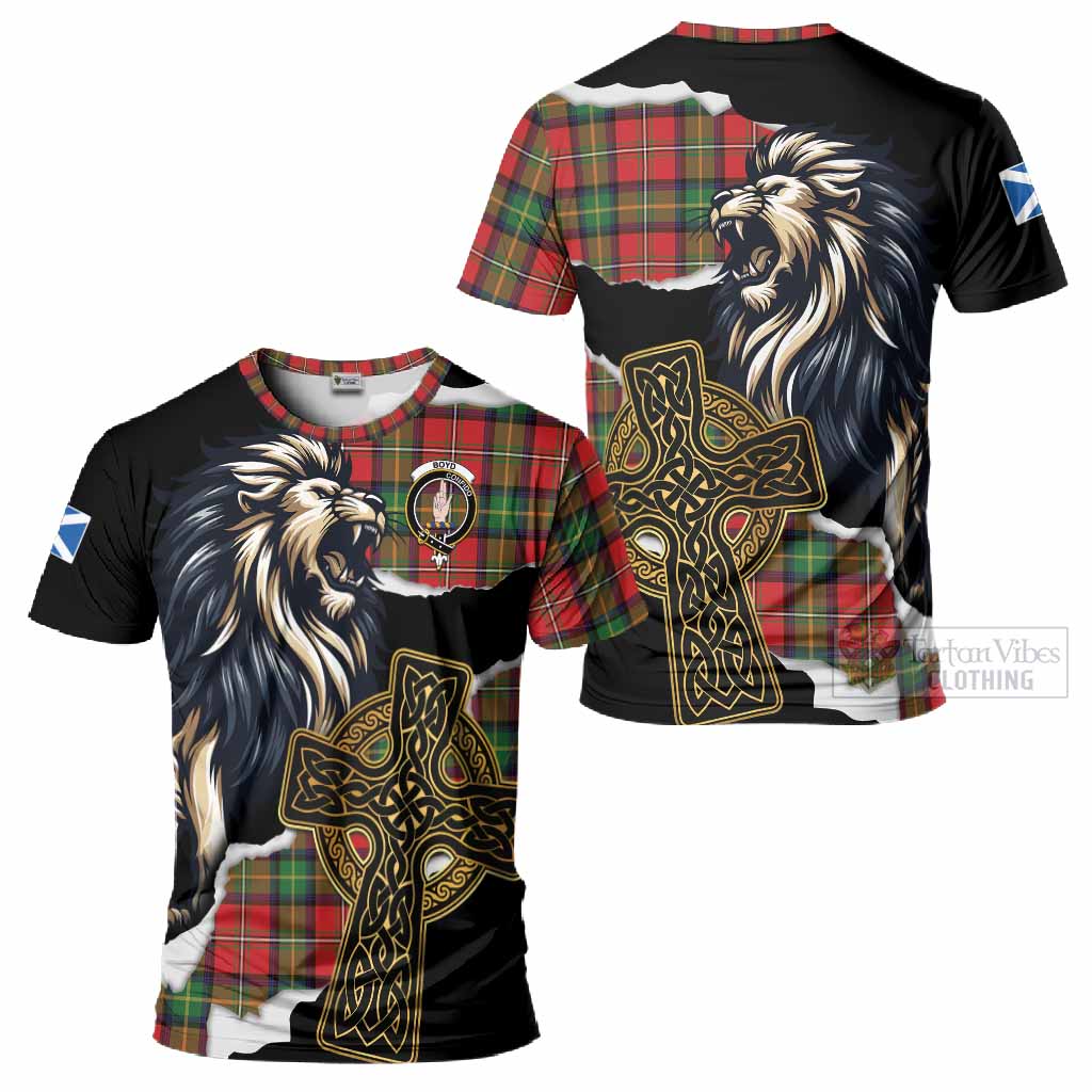 Boyd Tartan Scottish T-Shirt Lion Celtic Heritage