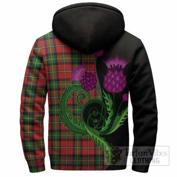 Boyd Tartan Sherpa Hoodie Traditional Scottish Thistle
