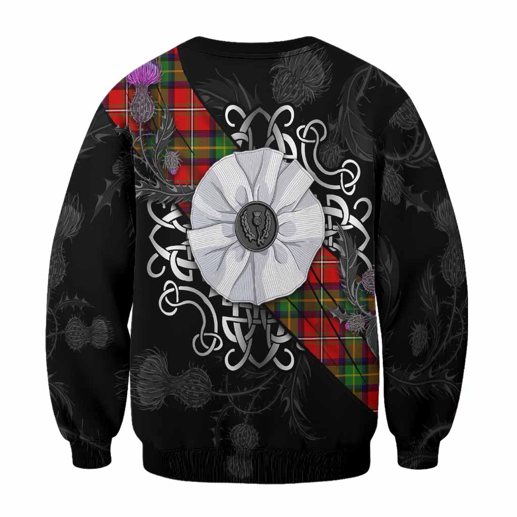Boyd Tartan Sweatshirt Jacobite White Rose - Tartan Vibes Clothing