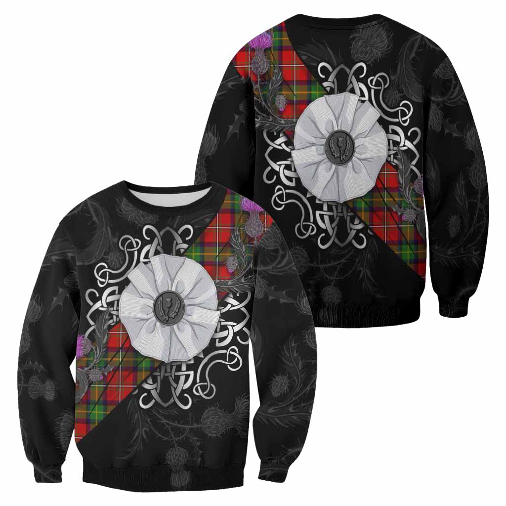 Boyd Tartan Sweatshirt Jacobite White Rose - Tartan Vibes Clothing