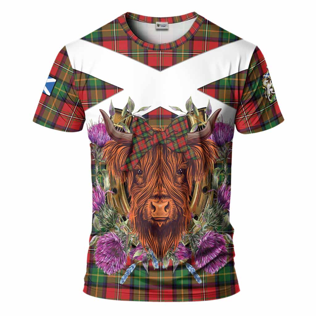 Boyd Tartan T-Shirt Scottish Thistle Heilan Coo