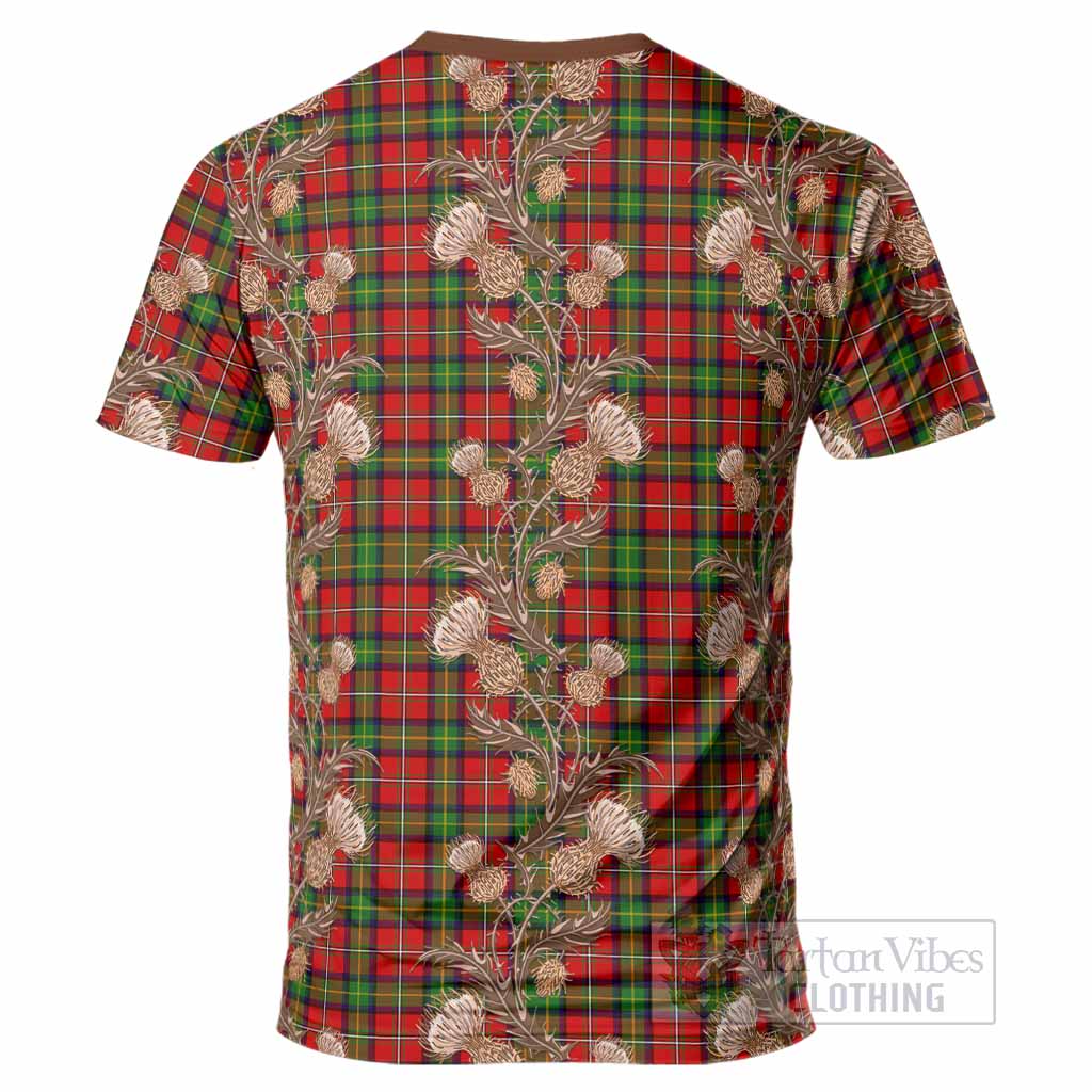 Boyd Tartan T-Shirt Seamless Scottish Thistle Flowers