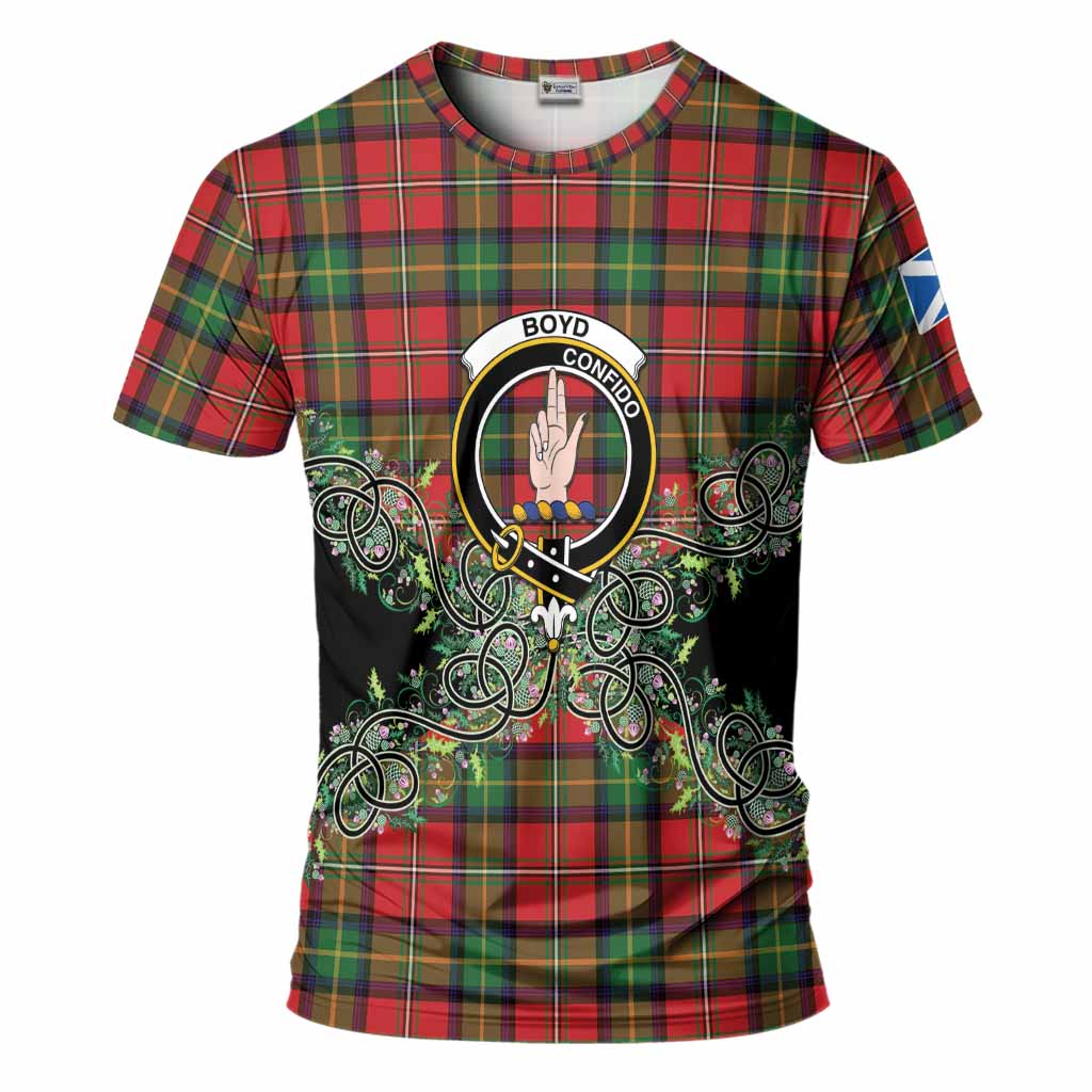 Boyd Tartan T-Shirt Thistle Scottish Spirit