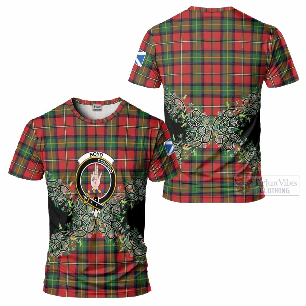 Boyd Tartan T-Shirt Thistle Scottish Spirit