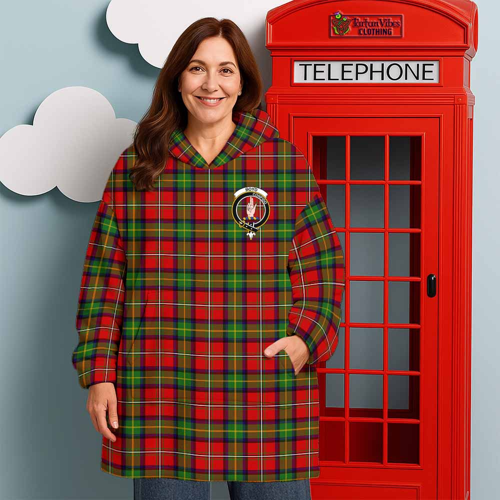 Boyd Tartan Wearable Blanket with Family Crest - Tartan Vibes Clothing