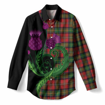 Boyd Tartan Women Casual Shirt Traditional Scottish Thistle