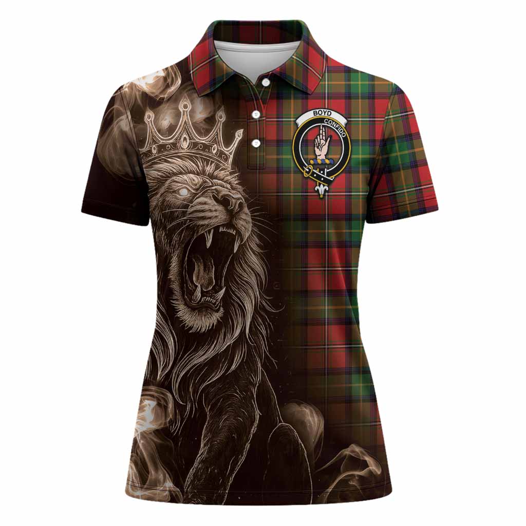 Boyd Tartan Women Polo Shirt Roaring Lion Heritage