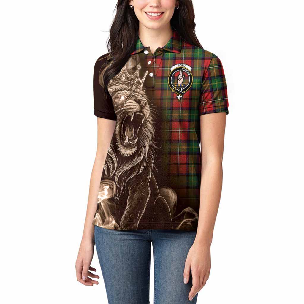 Boyd Tartan Women Polo Shirt Roaring Lion Heritage