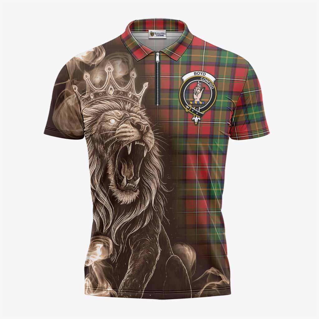 Boyd Tartan Zipper Polo Shirt Roaring Lion Heritage