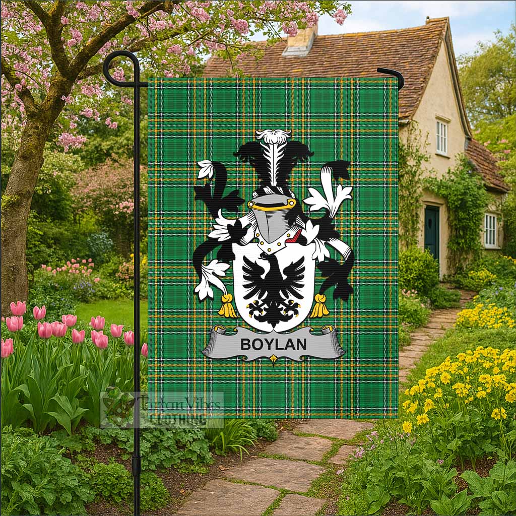 Boylan Irish Clan Tartan Flag with Coat of Arms