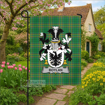 Boylan Irish Clan Tartan Garden Flag with Coat of Arms