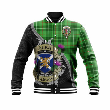 Boyle Tartan Family Crest Baseball Jacket Lion Rampant Royal Thistle Shield Celtic Inspired Unisex - Tartan Vibes Clothing