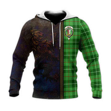 Boyle Tartan Family Crest Knitted Hoodie Alba Gu Brath Be Brave Lion Ancient Style Unisex Knitted Pullover Hoodie - Tartan Vibes Clothing
